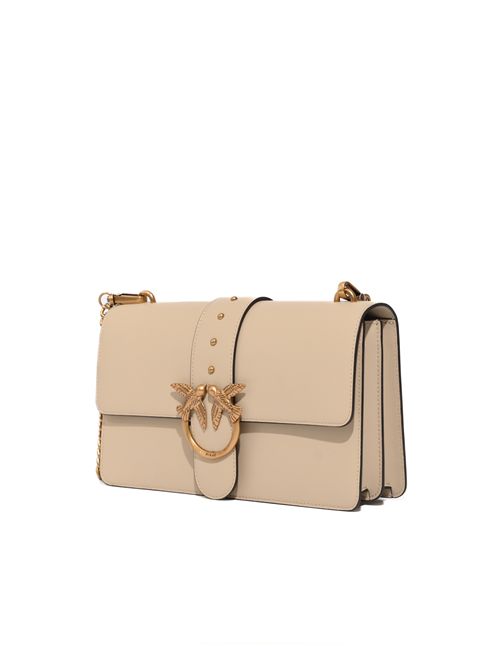 Borsa Classic Love One Simply Seta Beige Gold PINKO | 105857 A0F1C50Q